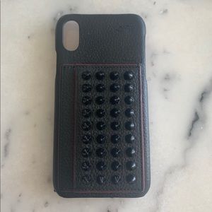 Christian Louboutin IPhone X Studded Leather Case